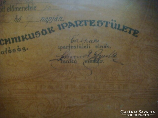 Industrial association certificate with 1914 5-crown document stamp