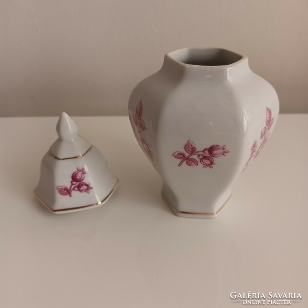 Porcelain vase with lid from Hollóháza