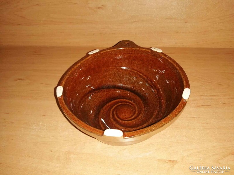 Mázas kerámia kalács, kuglóf süteménysütő forma falra akasztási lehetőséggel - átm.15 cm (29/d)