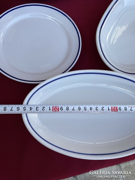 Alföld Alföldi Zsolnay canteen pattern blue striped cookie sausage plates plate nostalgia piece
