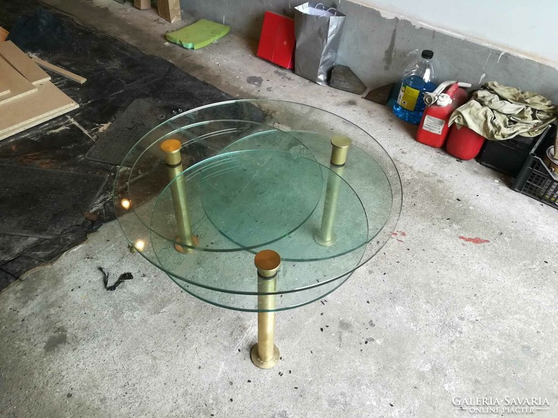 Retro glass variable coffee table