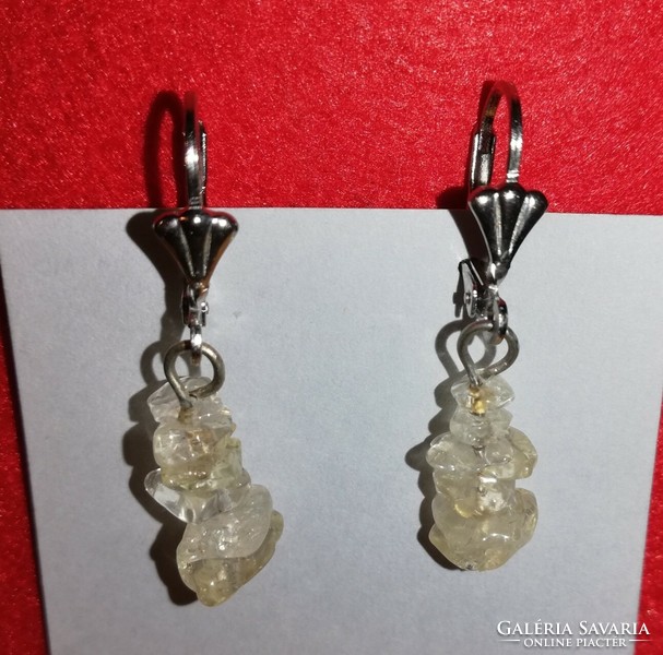 Mineral earrings (simple) - citrine
