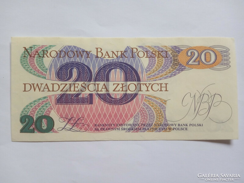 Unc 20 zloty Poland 1982 !! (2)