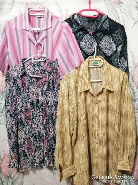 Pack of 4 women's shirts, blouses, size 48