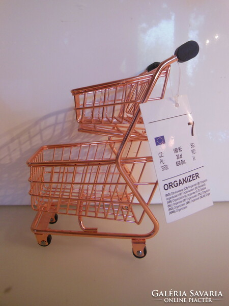 Shopping trolley - new - metal - 17 x 14 x 10 cm