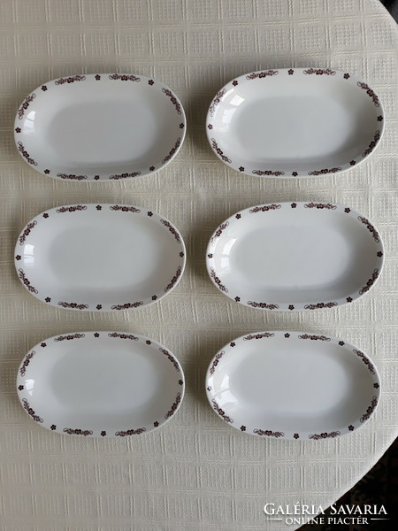 6 db Alföldi porcelán virslis tál barna magyaros mintával