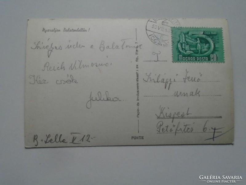 D201868 balatonlelle old postcard - photo sheet 1940's p1950