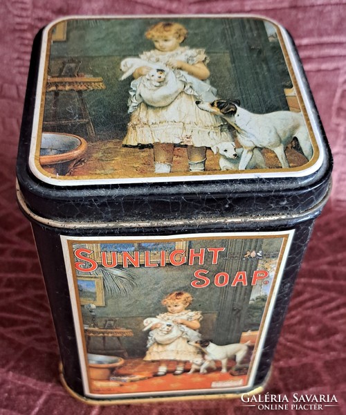 Old metal box, soap tin box (l4617)