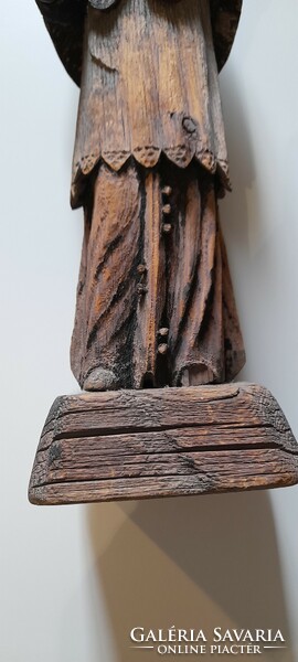 Antik faragott faszobor Szent János 18. század