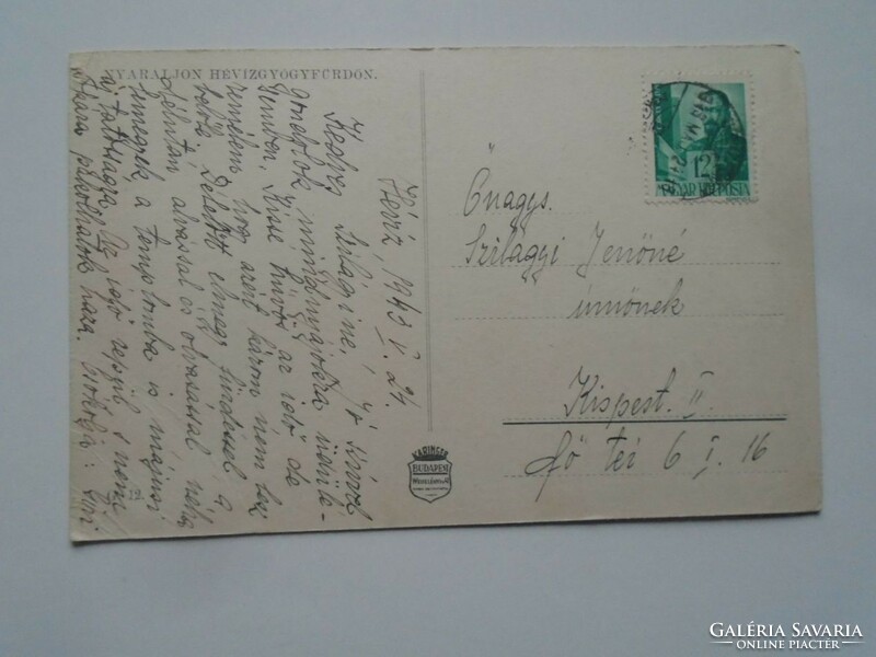 D201884 HÉVÍZ   -Hévízgyógyfürdő  Postás üdülő  - régi képeslap  - 1940's