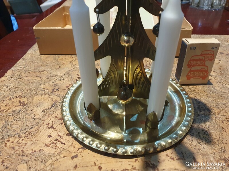 Antique Christmas bell rotating candle holder in perfect condition