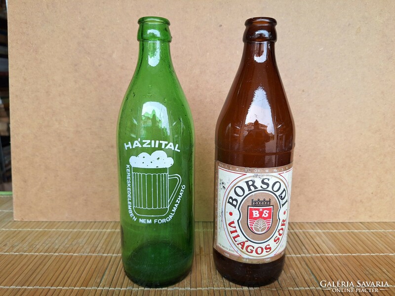 Retro beer bottles. Borsodi, house drink. HUF 1,500 each