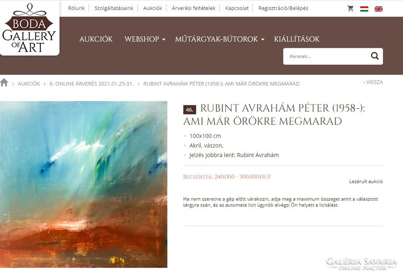 Rubint Ávrahám Péter - Virág-   Olaj ,karton  42x59,5 cm