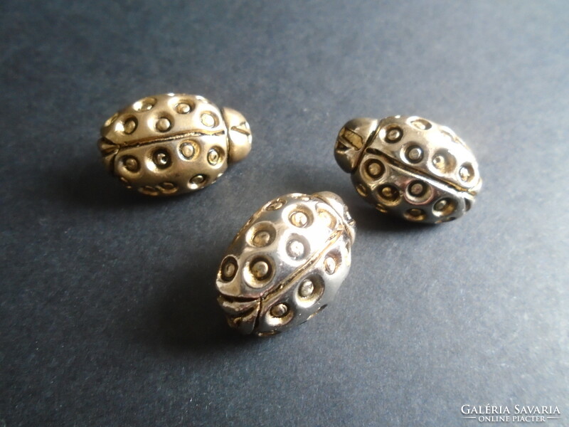 3 Pcs. Metal ladybug.