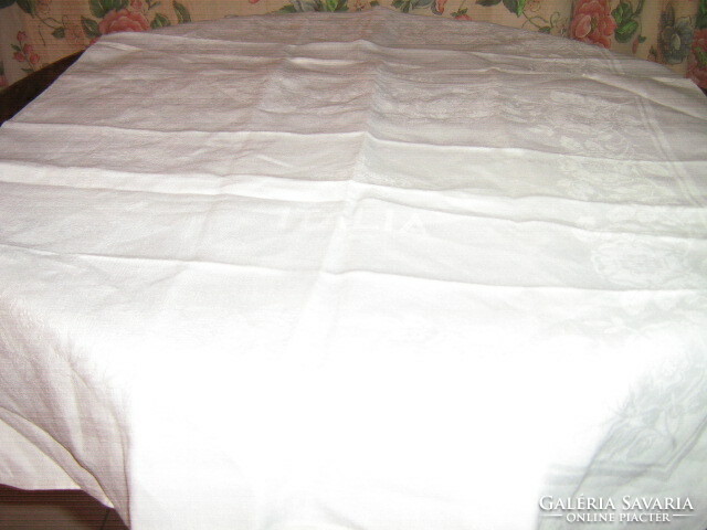 Antique white damask napkin