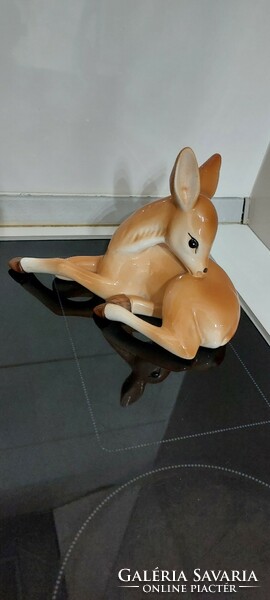 Ceramic deer statue