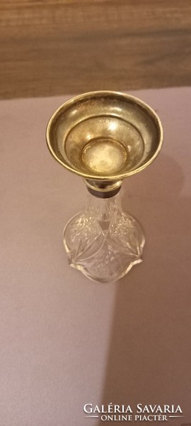 Ezüst- Kristály váza,  a képek alapján,  jelzett