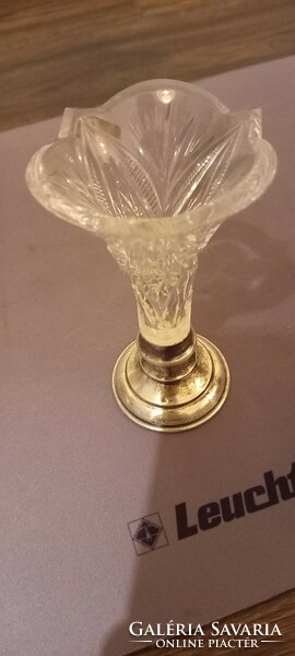 Silver-crystal vase, according to the pictures, marked