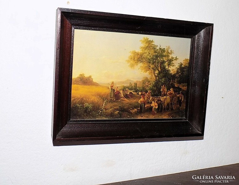 Miniature, id. Károly Markó, Italian landscape with harvest scene