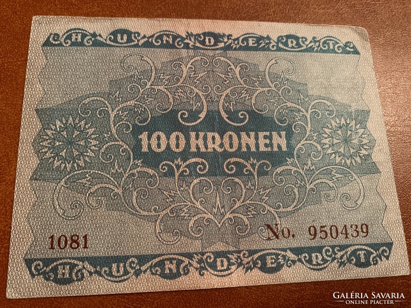 100 Korona 1922 jan.2 /1081/ Gyönyörű Ornametikával