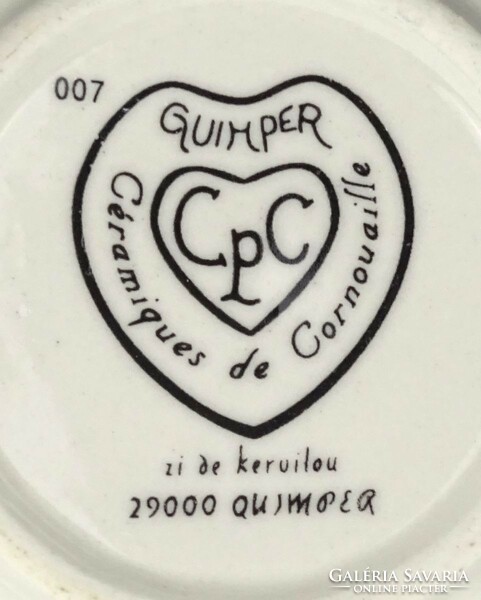 1Q968 Vintage francia Guimper kerámia mázlis tál SZILVI - SYLVIE