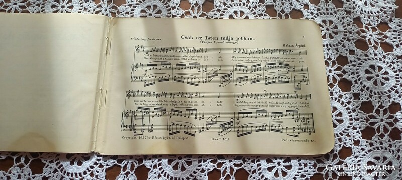 Music book The sixth music book of Árpád Balázs, 1927