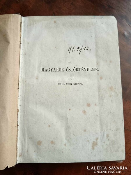 A magyarok őstörténelme I. és III. kötet, Jósika Miklós, 1867 töredék sorozat, 2. rész hiánmyzik