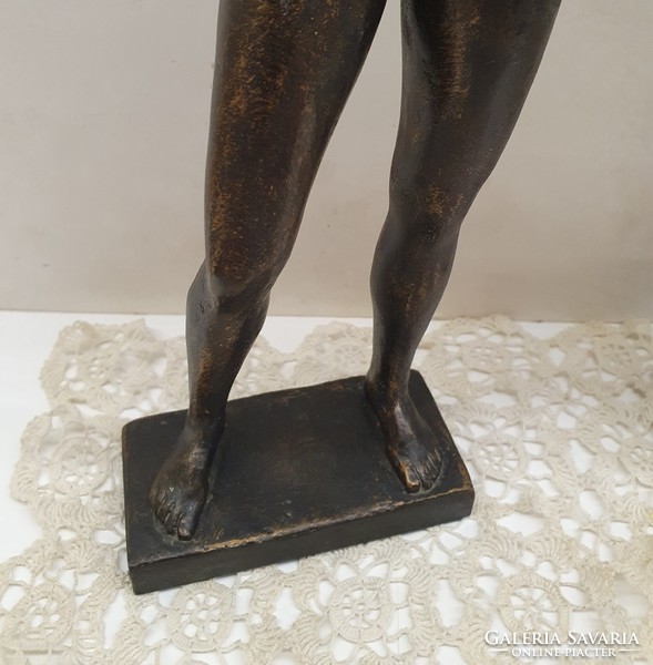 Képcsarnokos Nyírő Gyula akt szobor, látványos 33 cm magas