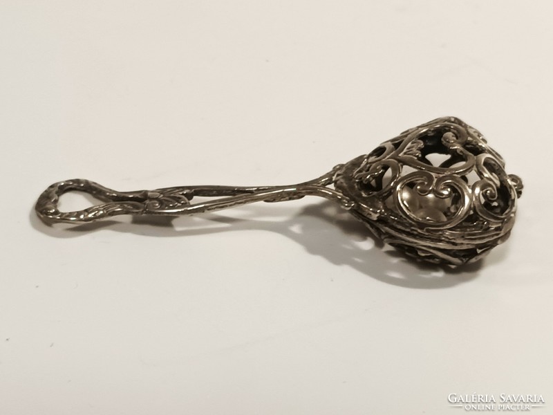 Silver decorative rattle