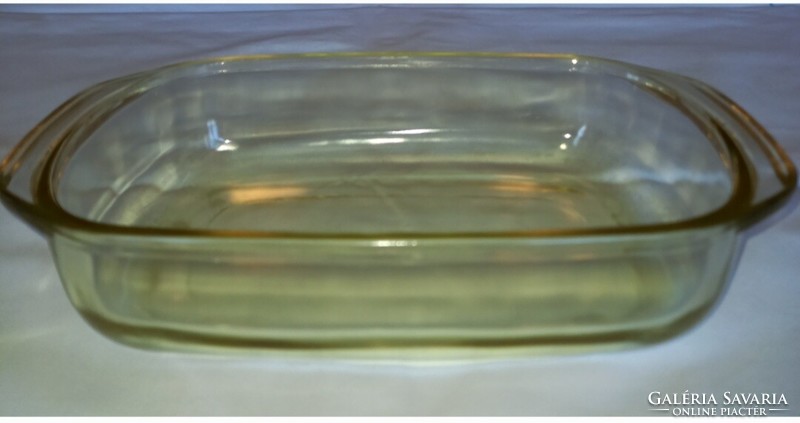 Heat-resistant oval glass bowl feuerfest saale glas