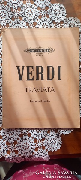 Verdi's traviata sheet music for 2 hands from 1933 in German