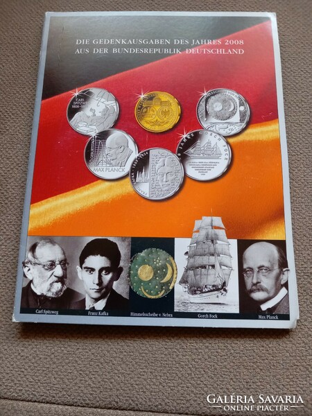 5 pieces!!! 10 Euro 2008 silver (925) pp medal in commemorative medal folder
