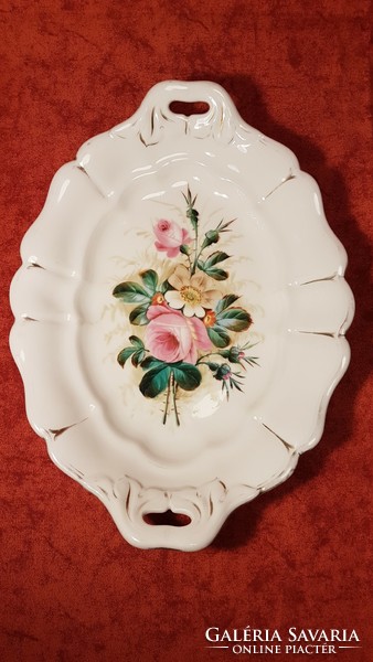 From HUF 1! Old, beautiful flower bouquet painting, porcelain bowl with unknown mark