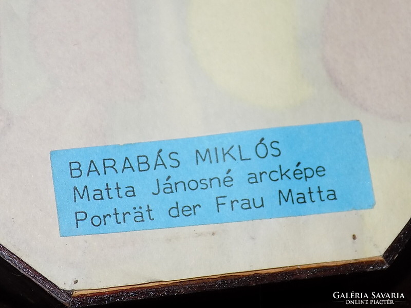 Miniature portrait of Jánosné batta Miklós Barabás