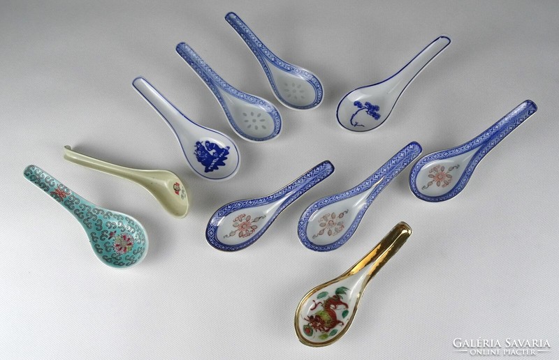 1Q904 mixed Chinese porcelain soup spoon set 10 pieces