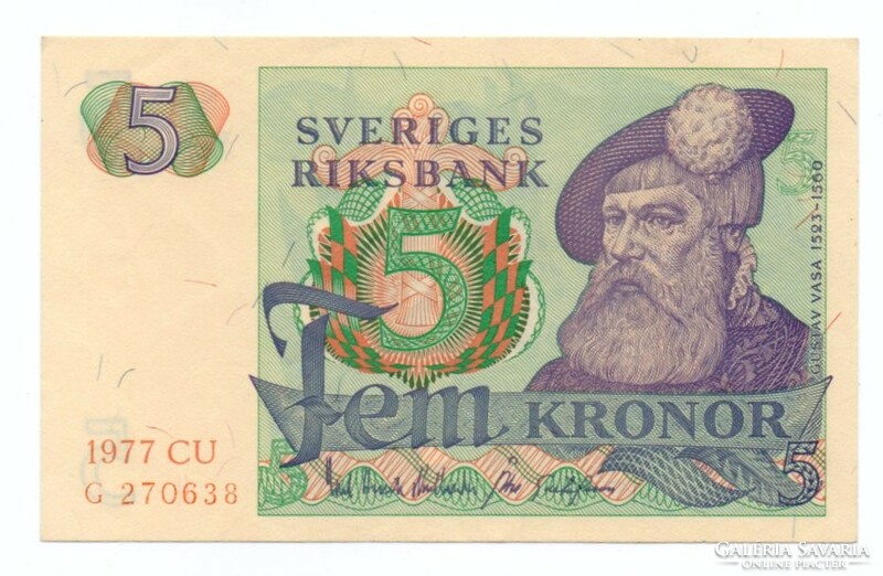 5  Korona  1977  Svédország