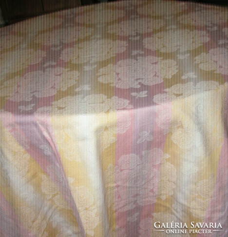 Antique colored damask tablecloth
