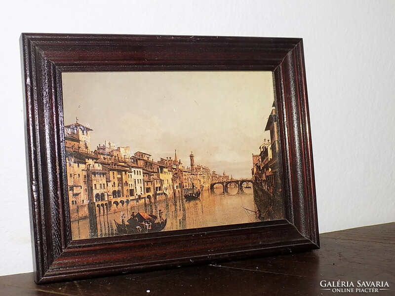 Bernando bellotto is a miniature depicting Arno's painting in Florence