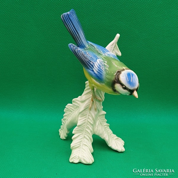 Goebel Kék cinke madár porcelán figura
