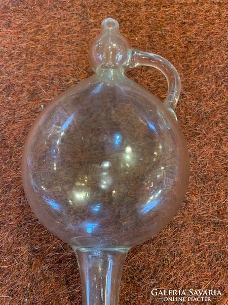 1 literes, vastagfalú üveglopó. Magyar termék a 80 -as évekből