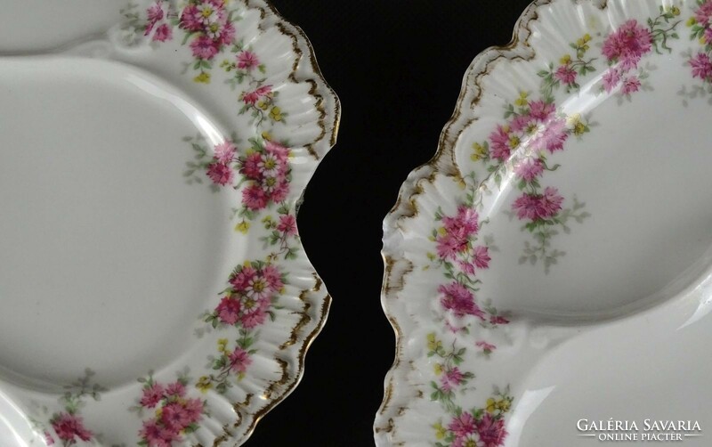 1Q894 antique martin china limoges porcelain plate set 6 pieces