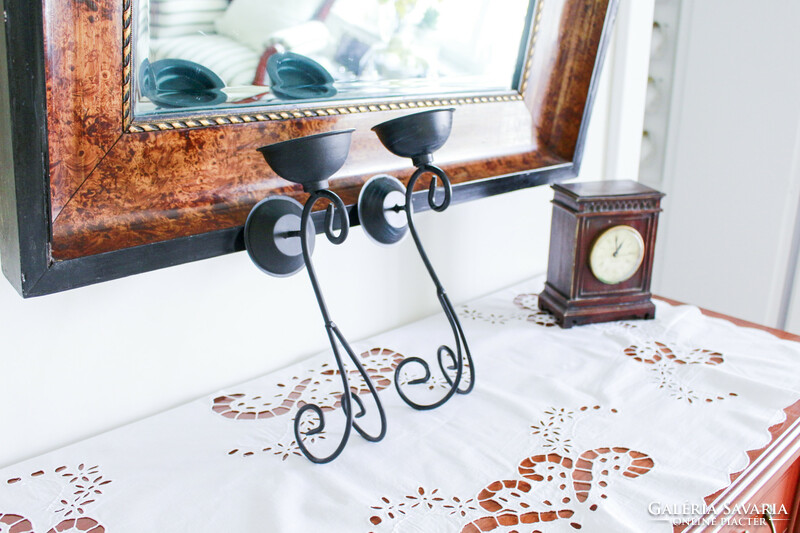 2 Wrought iron wall candle holders. Price is understood together.