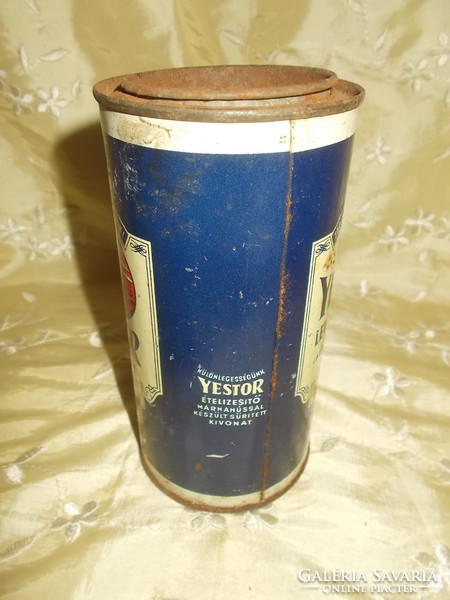 Old yestor soup cube box metal box Budapest salami factory