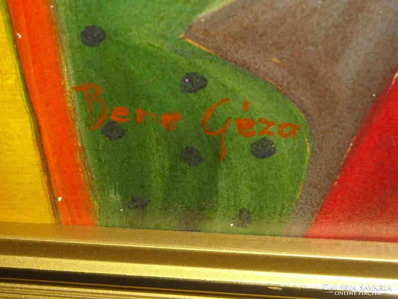 Oil painting with bene géza sign