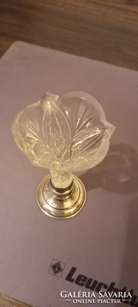 Silver-crystal vase, according to the pictures, marked