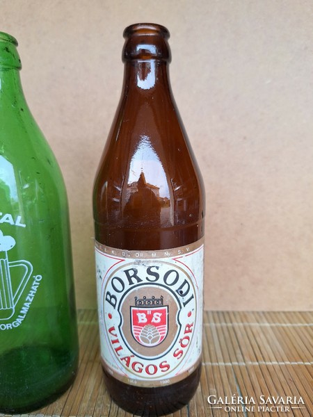 Retro beer bottles. Borsodi, house drink. HUF 1,500 each