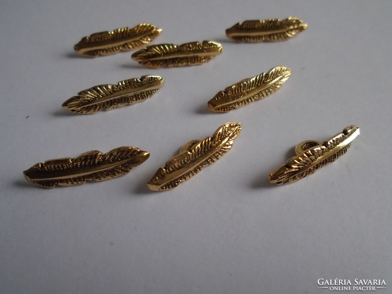 New 8 pcs. Metal pen-shaped button.