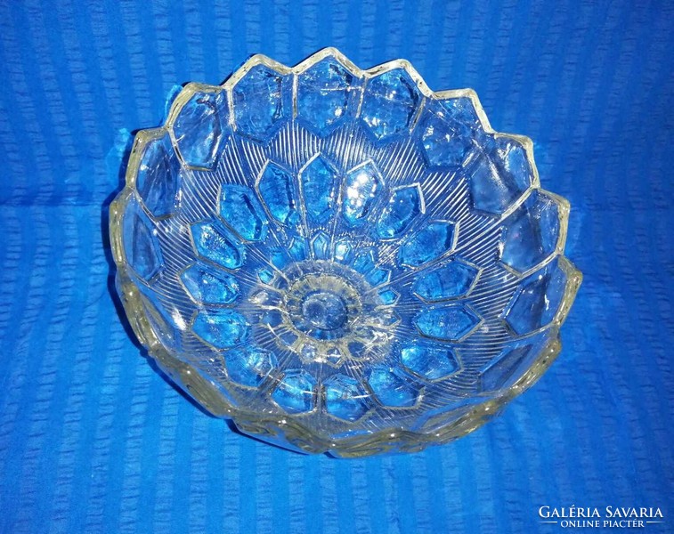 Beautiful glass serving bowl with base, table center (a14)