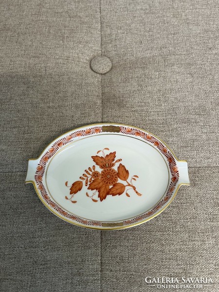 Herend porcelain orange porcelain with ash a73