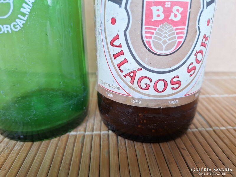 Retro beer bottles. Borsodi, house drink. HUF 1,500 each